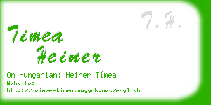 timea heiner business card