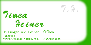 timea heiner business card